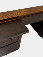 1920s Art Deco Modernist Desk and Armchair Set in Solid Oak